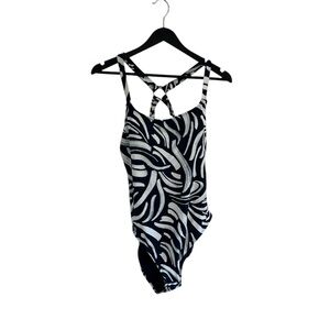 Stylish Black and White Kids One Piece Swimsuit
